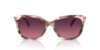 Thumbnail for Coach HC8378U Universal Fit Sunglasses, Rose Pearl Tortoise/Burgundy Gradient Polarized, 57 mm