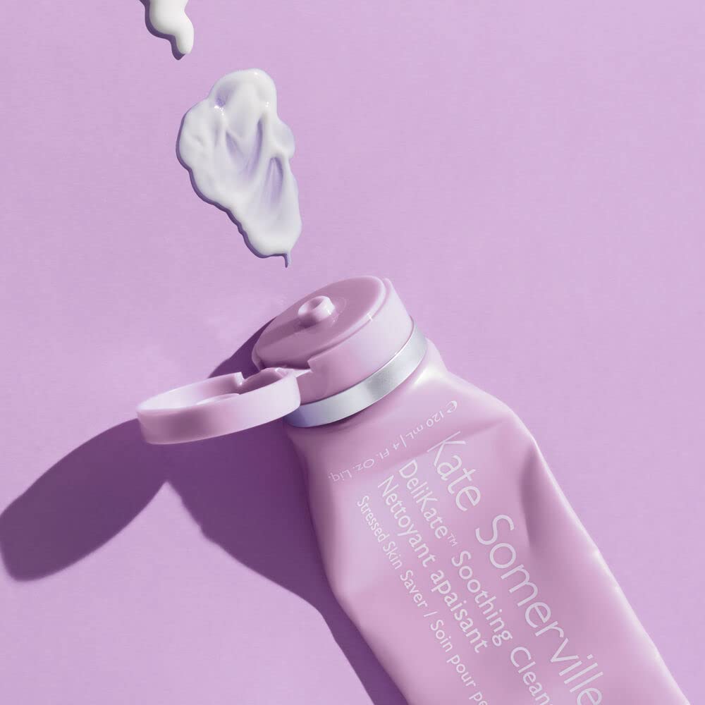 Kate Somerville DeliKate Soothing Cleanser – Clinically Proven Hydrating Face Wash – Gentle Irritation, Tightness and Redness Relief for Stressed or Sensitive Skin, 4 Fl Oz