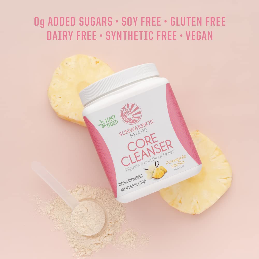 Sunwarrior Prebiotic Fiber Supplement Powder | Dietary Fiber Drink Mix with Digestive Enzymes with Probiotics and Prebiotics for Women (Pineapple Vanilla, 30 Servings)