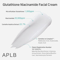 Thumbnail for APLB Glutathione Niacinamide Facial Cream | LIPO GLUTA NIAC CEN™ 24.8% 1.86 FL.OZ/Korean Skincare, Deep hydration, Niacinamide, Improve skin elasticity, Improve skin texture