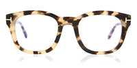 Image 1 of Eyeglasses Tom Ford FT 5542 -B 056 Shiny Vintage Havana, Rose Gold"t" Logo/B