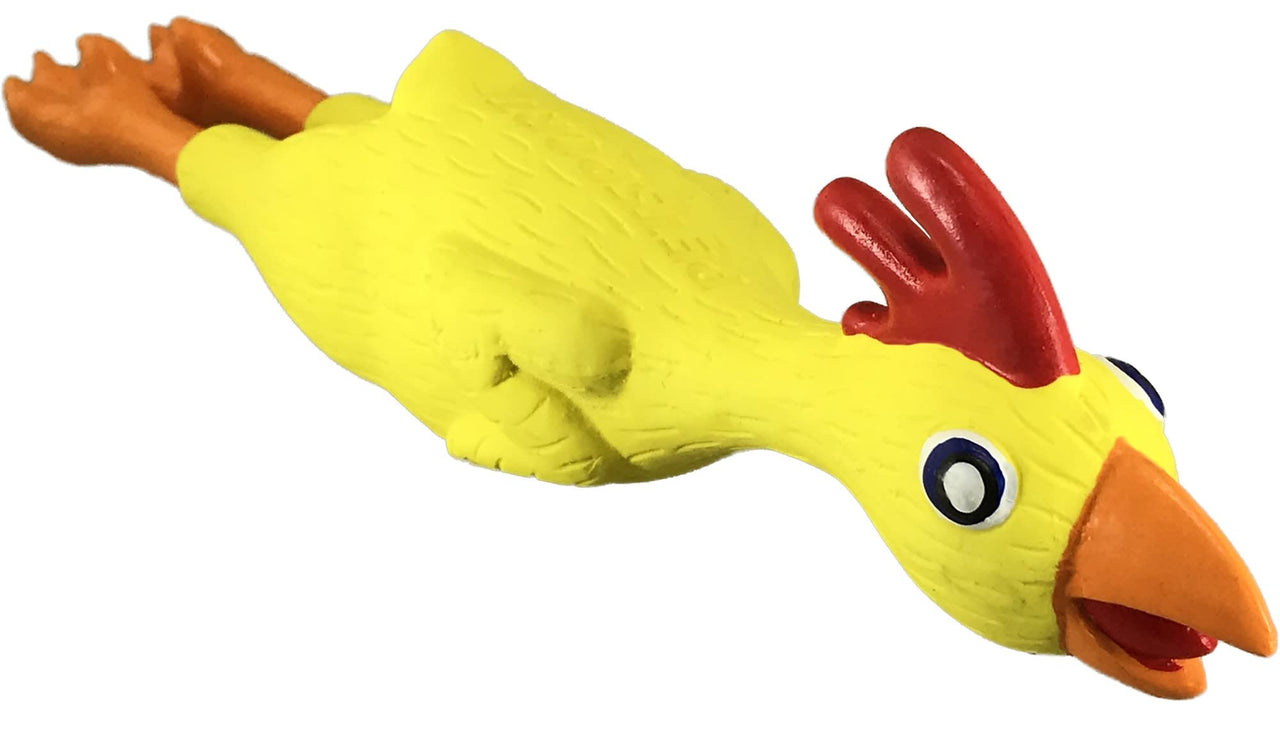 PetSport Naturflex Chicken Toy - Durable & Long-Lasting, Non-Toxic Material, Internal Squeaker, Rubber Toy for Dogs, Ideal for Interactive Play and Engagement
