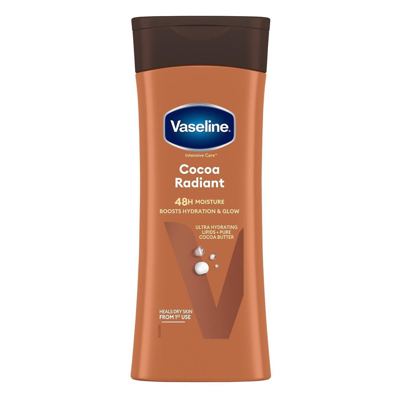 Vaseline Cocoa Radiant 2-Pack – Intensive Care Moisturizing Hand and Body Lotion with Ultra-Hydrating Lipids, Pure Cocoa Butter, 10 Oz Ea