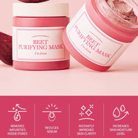 Thumbnail for I’m From Beet Purifying Mask, Deep moisturizing wash-off clay mask,1.5% red beet enzyme, clean the pores and control sebum, soothing effect for dry, dull, sensitive skin - 3.88oz (110g)
