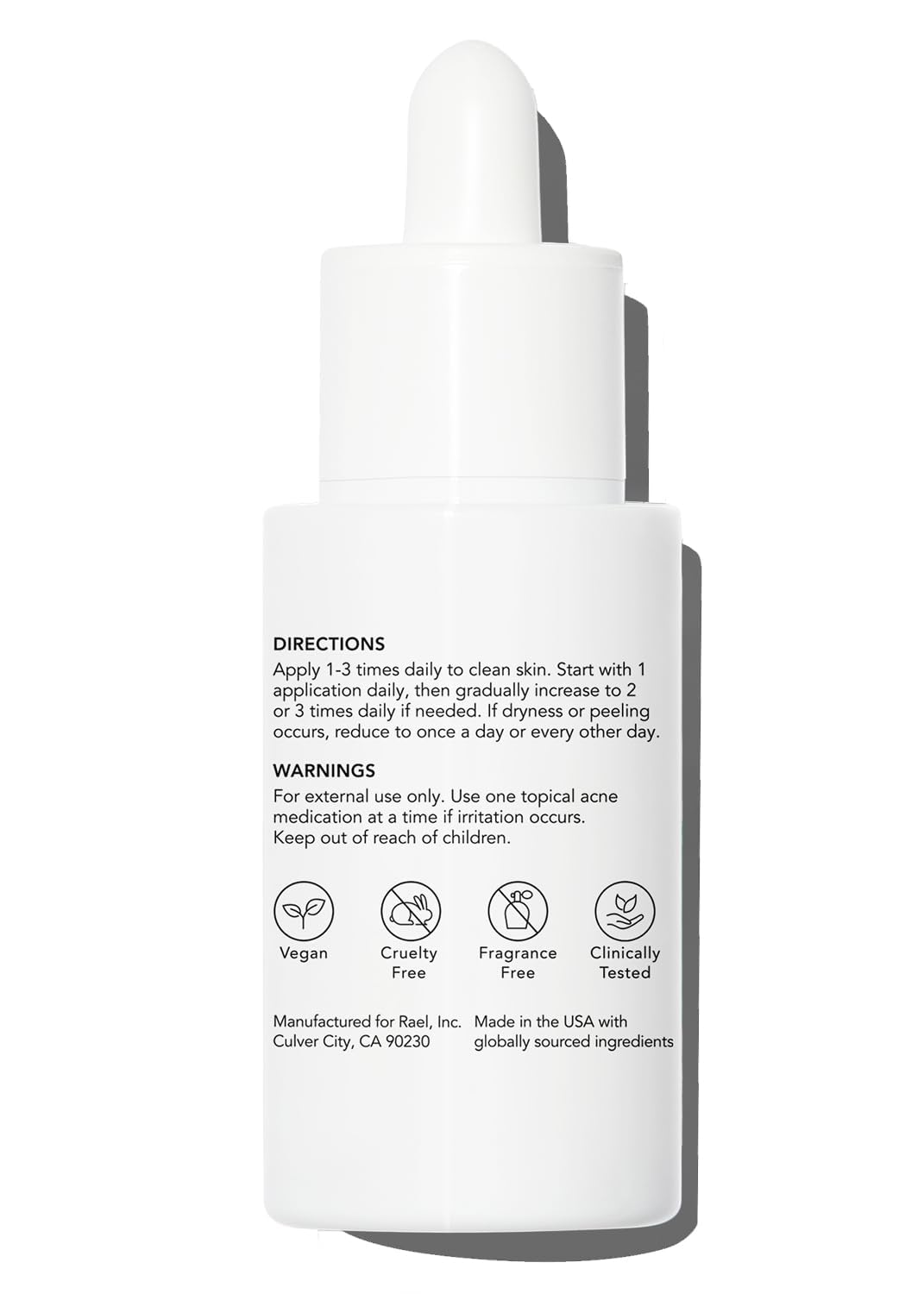 Rael Serum for Face – Miracle Clear Serum with Salicylic Acid, Niacinamide, Zinc, Pore Minimizer, Korean Skin Care (1 fl oz)