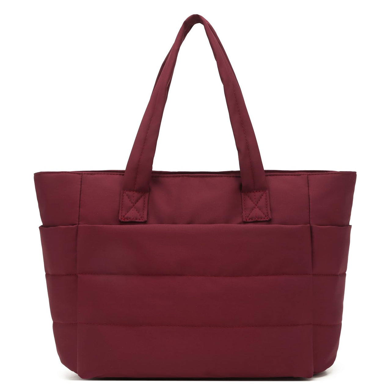 Covelin Lightweight Puffy Tote Bag for Women - Spacious, Versatile, and Practical Everyday Carry-All Wine Red