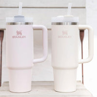 Thumbnail for Stanley H2.0 Vacuum Quencher, 0.88 L (0.88 L), Cream, 2.0, Cold Insulation, Durable, Straw Water Bottle, Summer, Outdoors, Dishwasher Safe