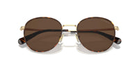 Thumbnail for COACH Sunglasses HC 7163 90053G Light Gold/Dark Tortoise Brown Solid Polyamide
