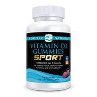 Thumbnail for Nordic Naturals Vitamin D3 Gummies Sport, Wild Berry - 120 Gummies - 1000 IU Vitamin D3 - NSF Certified - Healthy Bones, Mood & Immune System Function - Non-GMO - 120 Servings