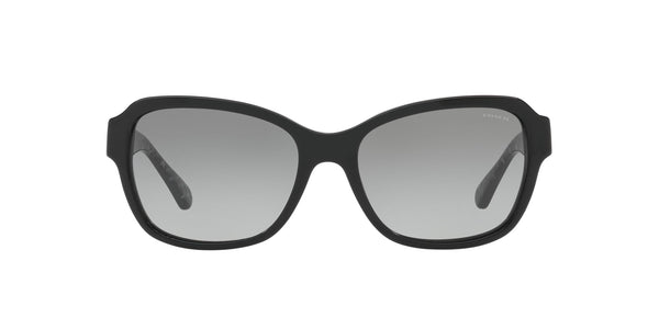 Coach HC8232 Sunglasses, Black/Dark Grey Gradient, 56 mm