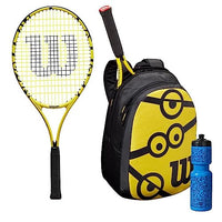 Thumbnail for Wilson Minions 25 Junior/Youth Recreational Tennis Racket Kit,yellow