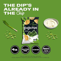 Thumbnail for Image 6 of popchips Popchips Potato Chips, Sour Cream & Onion, 4ct 5.0oz Share Bags
