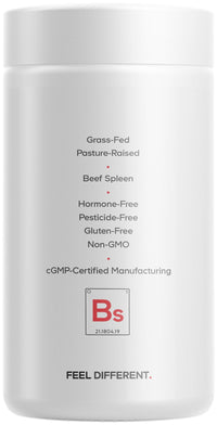 Thumbnail for Codeage Grass Fed Beef Spleen Supplement - 2-Month Supply - Freeze Dried, Non-Defatted, Desiccated Bovine Pills Glandulars Meat – Pasture Raised Beef Vitamins for Spleen -180 Capsules