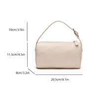 Thumbnail for Covelin Small Women's Shoulder Bag - Minimalist & Stylish Top-Handbag with Lychee Leather Beige