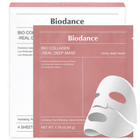 Thumbnail for BIODANCE Bio-Collagen Real Deep Mask, Hydrating Overnight Hydrogel Mask, Pore Minimizing, Elasticity Improvement, 34g x4ea