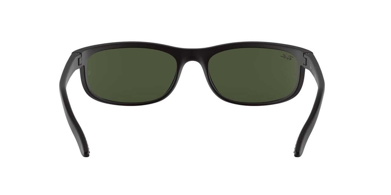 Ray-Ban Unisex Rectangular Sunglasses Black Frame Green Lens