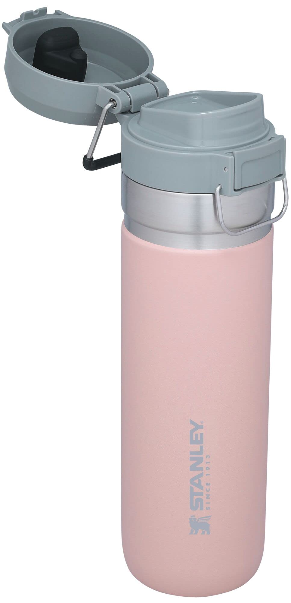 Stanley Quick Flip GO Water Bottle 24 oz | Push Button Lid | Leakproof and Packable for Travel and Sports | Insulated Stainless Steel | BPA-Free | Blush