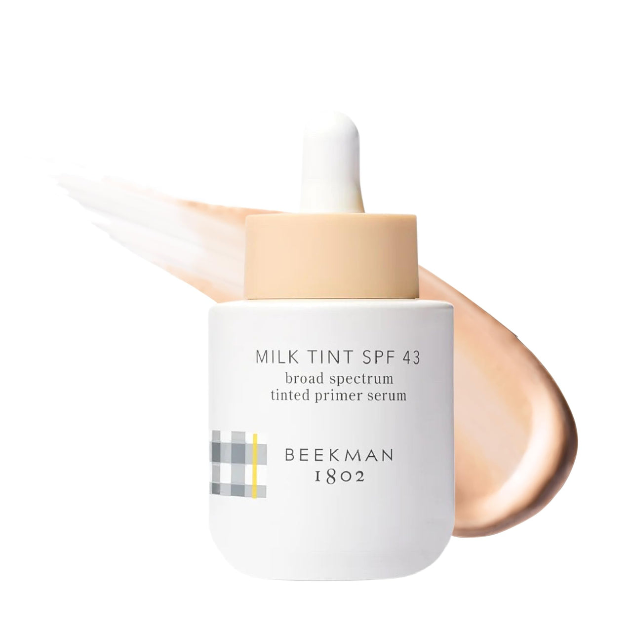 Beekman 1802 Milk Tint Face Primer with SPF 43, Light - Oxybenzone Free - 1 oz - Tinted Mineral SPF, Makeup Primer & Moisturizer - In Shade Light
