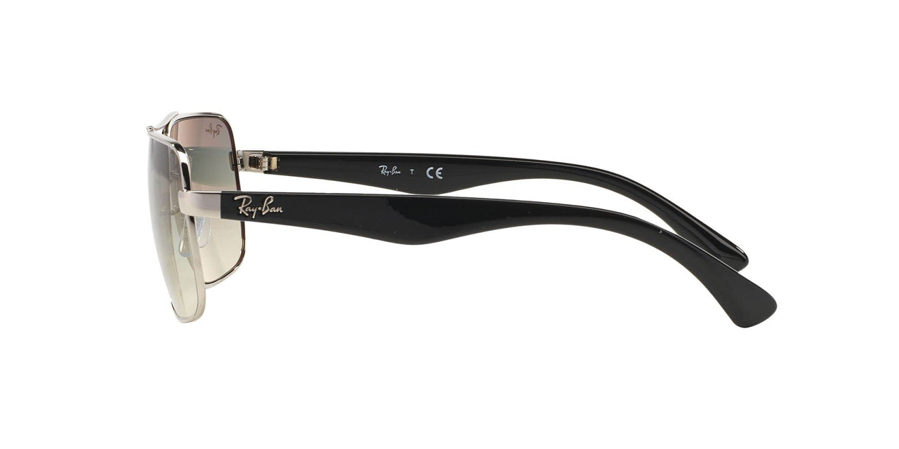 Ray-Ban Men's RB3483 Metal Square Sunglasses, Silver/Grey Gradient, 60 mm