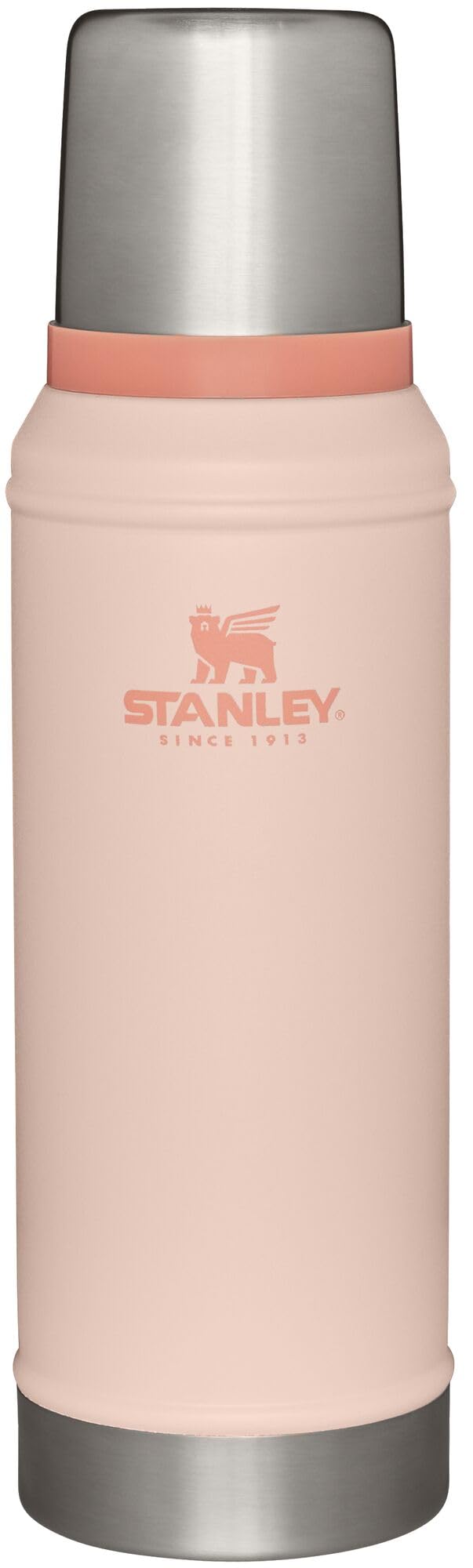 Stanley Classic Legendary Vacuum Bottle 1.0 qt | Wide Mouth with Leakproof Cup Lid | Keep Drinks Hot or Cold | Packable for Travel | Insulated Stainless Steel Thermos | BPA-Free | Limestone