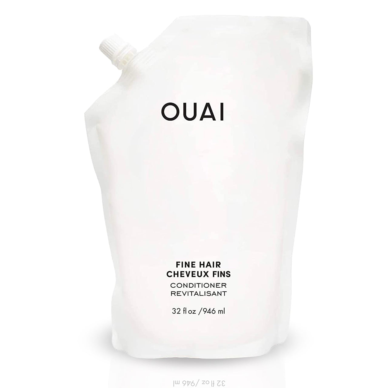 OUAI Fine Hair Conditioner Refill - Volumizing Conditioner Made with Keratin, Biotin and Chia Seed Oil - Adds Softness, Bounce and Volume - Free from Parabens, Sulfates, and Phthalates (32 Oz)