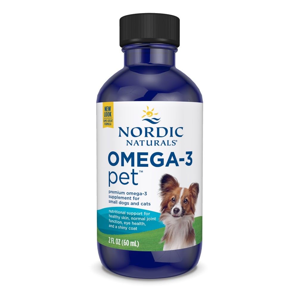 Nordic Naturals Omega-3 Pet Bundle - 2 oz Omega-3 Fish Oil for Small Dogs & Cats, 8 oz Pet Cod Liver Oil Promotes Heart, Skin, Coat, & Immune Health