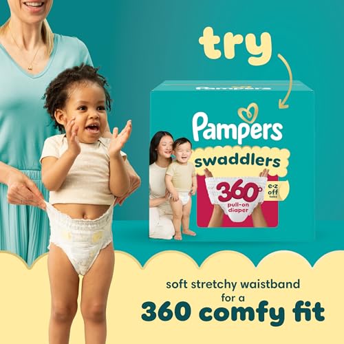 Pampers Swaddlers Diapers, Size 6 (23-44 lbs), 108 Count, Absorbent, Keeps Baby Dry and Comfortable, Skin Safe Disposable Baby Diaper (Packaging May Vary)
