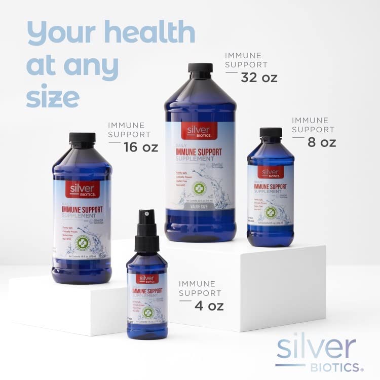 Silver Biotics Patented Multivalent SilverSol Technology | Ag₄O₄ 10 PPM Immune Support | Bio-Hacking Immune Building Natural Support | 8 Fl Oz