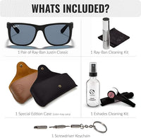 Thumbnail for Ray-Ban RB4165 JUSTIN CLASSIC POLARIZED Square Shape Sunglasses with Official Eyewear Kit