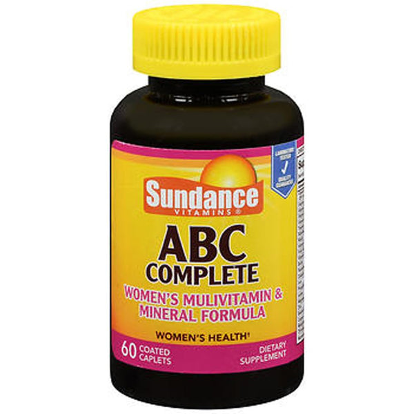 Sundance ABC Complete Women's Multivitamin & Mineral Formula 60 Coated Caplets Per Bottle (3)