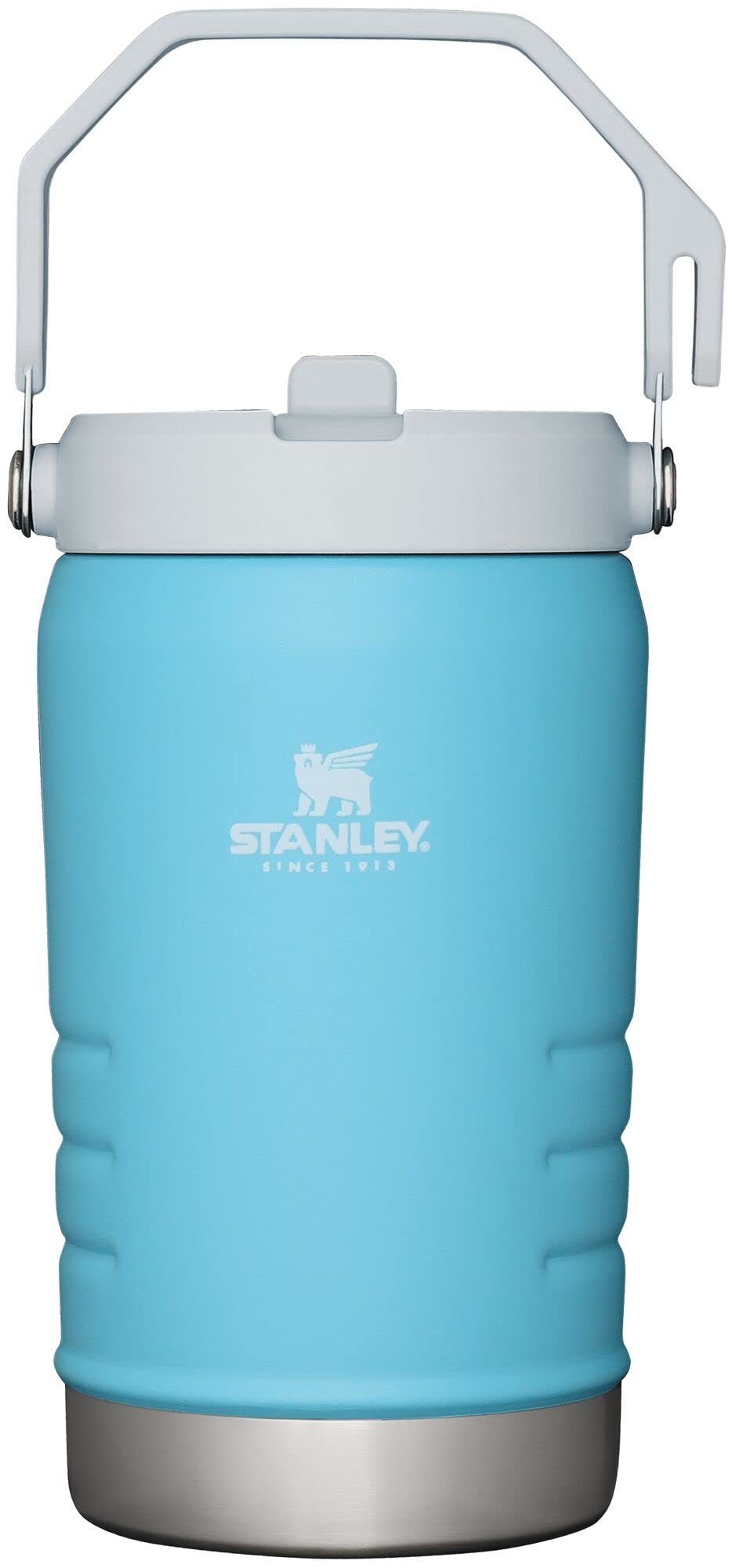Stanley IceFlow Flip Straw Jug with Handle 40 oz| Twist On Lid and Flip Up Straw | Leak Resistant for Travel and Sports | Insulated Stainless Steel | BPA-Free | Pool