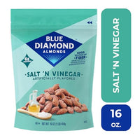 Thumbnail for Image 3 of Blue Diamond Almonds Salt N' Vinegar Flavored Snack Nuts, 16 Oz Resealable Bag