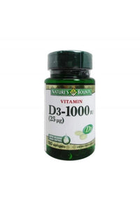 Thumbnail for Nature's Bounty Vitamin D3 1000 100 mg Soft Gels, 120 Count