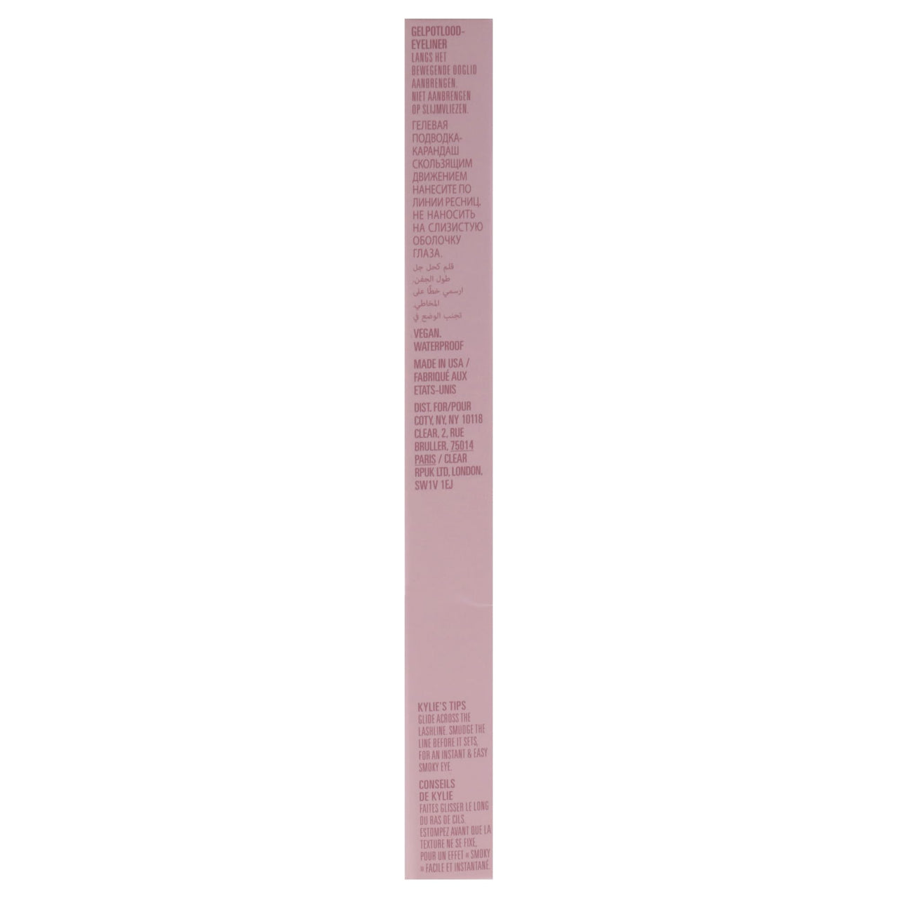 Gel Eyeliner Pencil - 009 Obsidian Black by Kylie Cosmetics for Women - 0.04 oz Eyeliner
