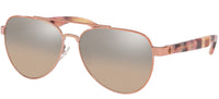 Thumbnail for Tory Burch TY6070 Sunglasses 32738Z-57 -, Lt Brown Gradient Mirror TY6070-32738Z-57