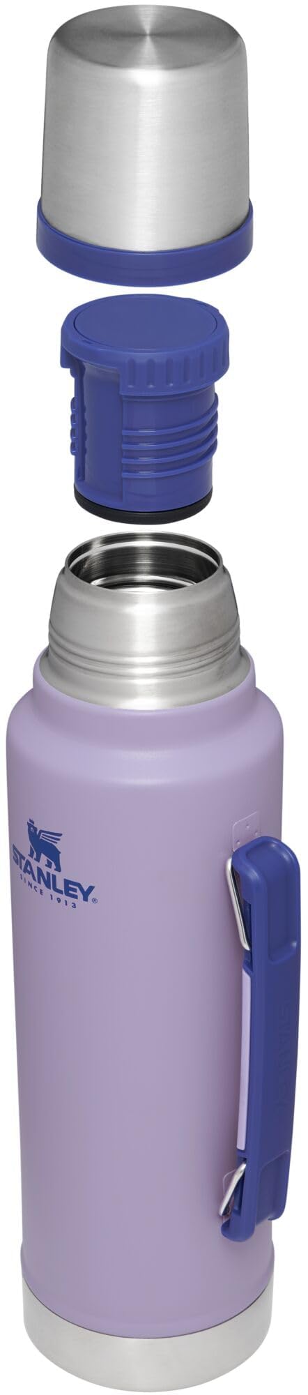 Stanley Classic Legendary Vacuum Bottle 1.5 qt | Wide Mouth with Leakproof Cup Lid | Keep Drinks Hot or Cold | Packable for Travel | Insulated Stainless Steel Thermal Bottle | BPA-Free | Lavender