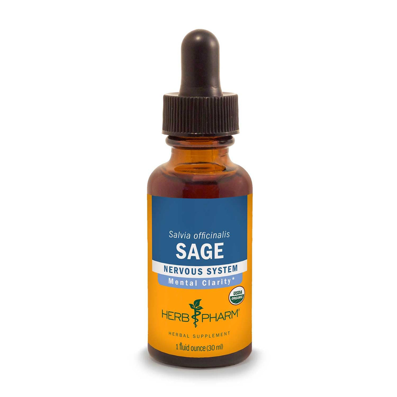 Herb Pharm Certified Organic Sage Liquid Extract for Mental Clarity Support - 4 Ounce