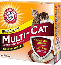 Thumbnail for Arm & Hammer MultiCat Clumping Litter, Scented 20lb Box