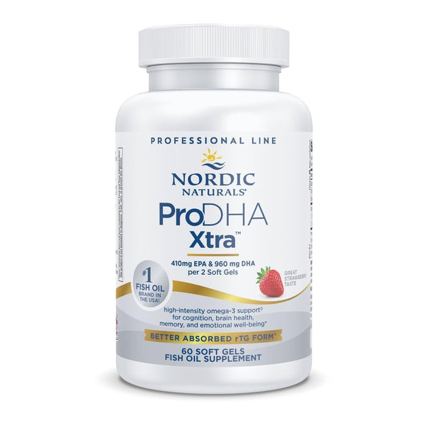 Nordic Naturals ProDHA 1000, Strawberry - 60 Soft Gels - 1660 mg Omega-3 - High-Intensity DHA Formula for Neurological Health, Mood & Memory - Non-GMO - 30 Servings