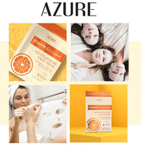 Thumbnail for Azure Cosmetics Vitamin C & Collagen Moisturizing Facial Sheet Mask- Anti Aging, Deeply Moisturizing & Firming - Improves Elasticity - Skin Care Made in Korea - Pack of 5