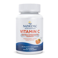 Thumbnail for Nordic Naturals Vitamin C Extra Strength Gummies - Tangerine Flavor - 60 Gummies - 500 mg Vegan Vitamin C Supplement - Low-Sugar Immune - Support - 30 Servings