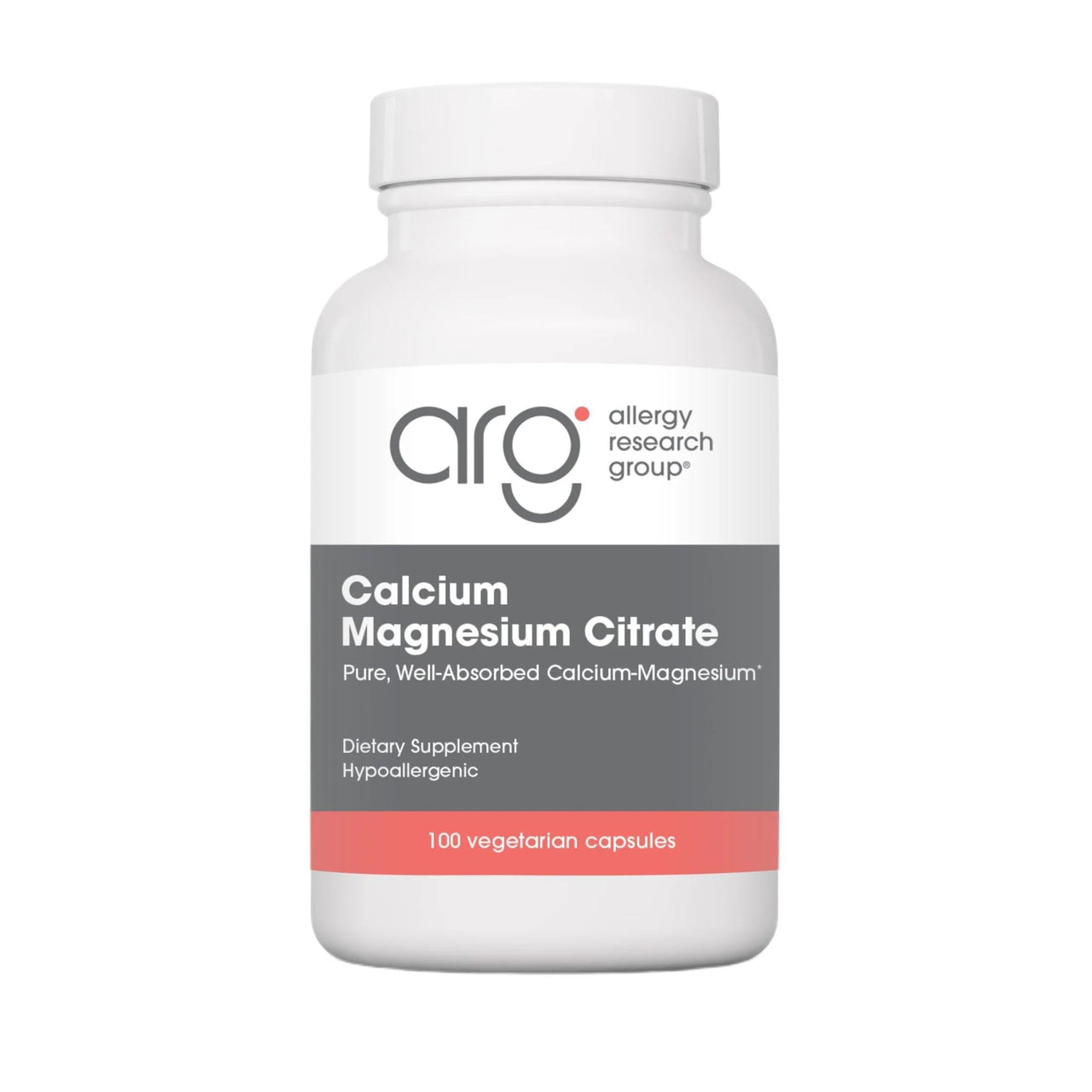 Nutricology Calcium Magnesium Citrate Supplement - Bone Health, with Calcium Citrate, Pure, Well-Absorbed, Vegetarian Capsules - 100 Count