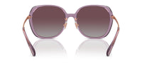 Thumbnail for COACH Sunglasses HC 8403 D 582562 Cr636 Transparent Purple Grey