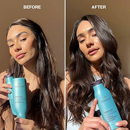 Pureology Strength Cure Shampoo & Conditioner Set - For Damaged or Color Treated Hair, Hair Strengthening & Prevents Breakage, Seals Split Ends, Vegan, 8.5 Fl Oz