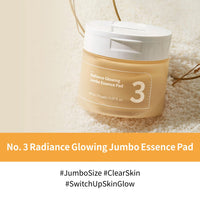 Thumbnail for numbuzin No.3 Toner Pads | Radiance Glowing Jumbo Essence Pad | Clear Glass Skin, Texture Care | Biodegradable Vegan Pads, Fermented Ingredients, Niacinamide | 70 pads/5.07 fl. oz.