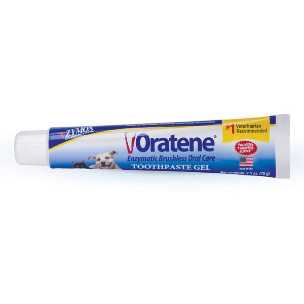 Pet King Brands ZYMOX Oratene Brushless Toothpaste Gel for Dogs and Cats, 2.5oz