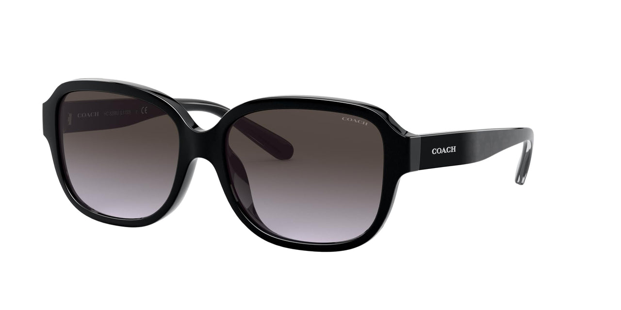 Coach Sunglasses HC 8298 U 50028G L1153 Black Dark Grey Gradient