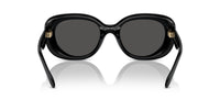 Thumbnail for COACH Women's HC8391U Sculpted C Hardware Universal Fit Oval Sunglasses, Black/Grey Solid, 53 mm