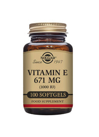 Thumbnail for Solgar Vitamin E 670 mg (1000 IU), 100 Mixed Softgels - Natural Antioxidant, Skin & Immune System Support - Naturally-Sourced Vitamin E - Gluten Free, Dairy Free - 100 Servings