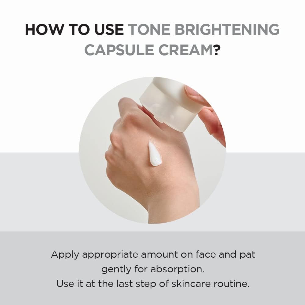 SKIN1004 Tone Glowing Capsule Cream, 75ml, Korean Face Moisturiser with Madewhite, Niacinamide & Tranexamic Acid, Hydrating Face Cream with Madagascar Centella, Korean Skincare
